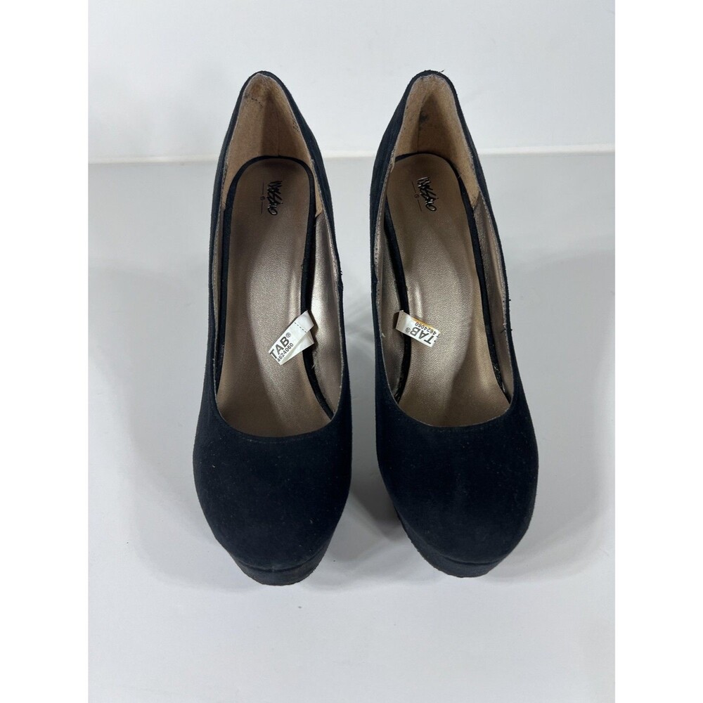 Mossimo Women Black Faux Suede Platform Heels Stiletto Size 9.5 Round Toe Party